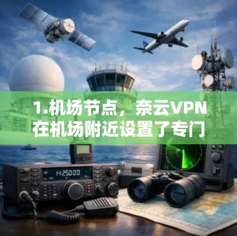 1.机场节点，奈云VPN在机场附近设置了专门的<strong>VPN节点</strong>，用户可以使用这些节点来访问机场附近的网站、服务或应用。这些节点通常位于机场周边的基础设施，如机场服务器、高速铁路线、公交线路等