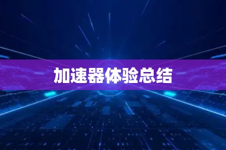 加速器体验总结