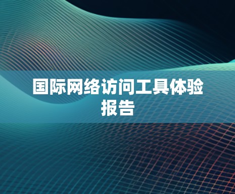 国际网络访问工具体验报告