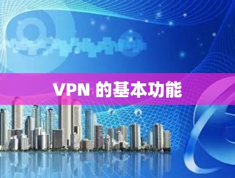 VPN 的基本功能