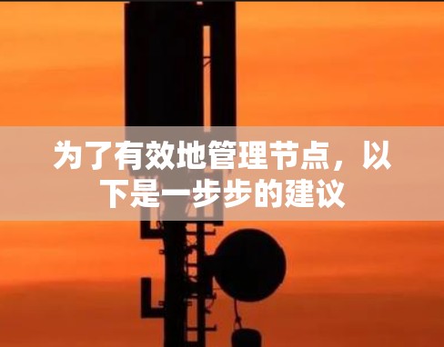 为了有效地管理节点，以下是一步步的建议